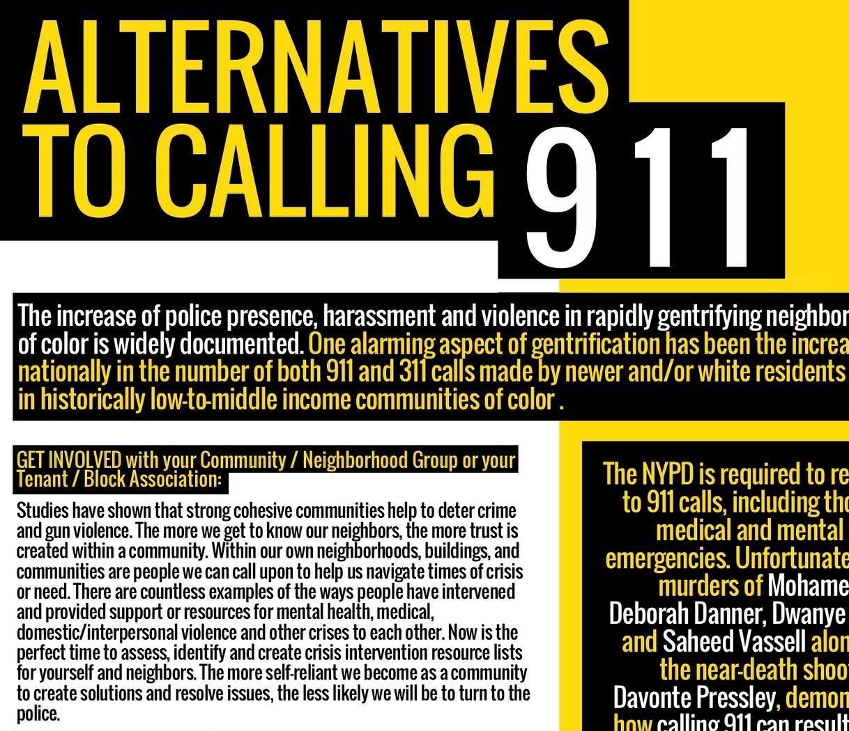Don't Call The Cops: Equality for Flatbush's Suggestions & Tactics as Alternatives to Calling 911